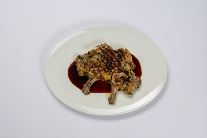 Spring chicken "under the brick" - Baur's Brasserie & Bar