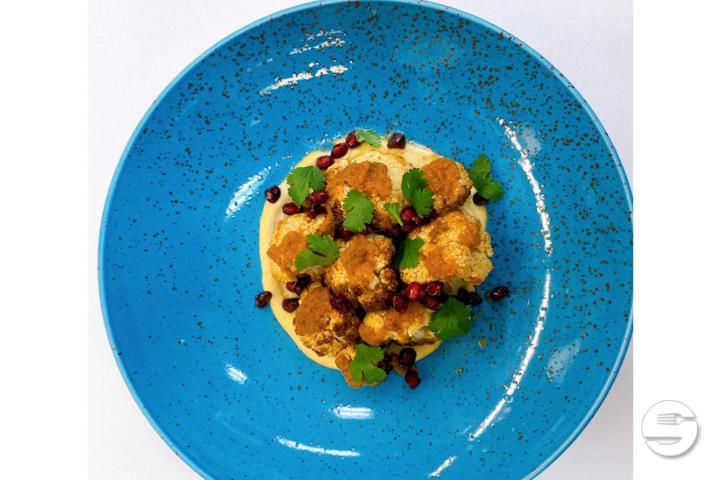 Cauliflower Pomegranate Coriander Tahina (Vegan) - Baur's Brasserie & Bar