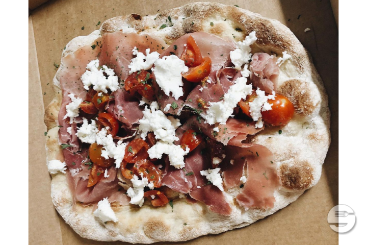 Crudo, cherry tomatoes, parmigiano - Ritù Pizza Al Taglio