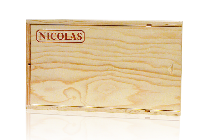 Caissette bois 2 bouteilles - Cave Nicolas