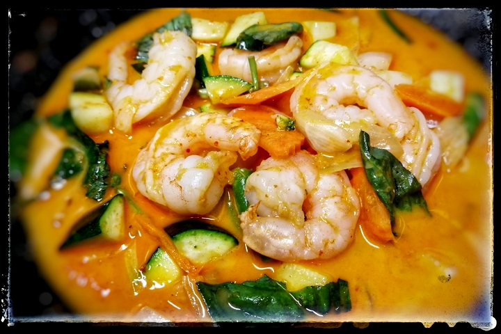 Crevettes curry panang - L'Asiada
