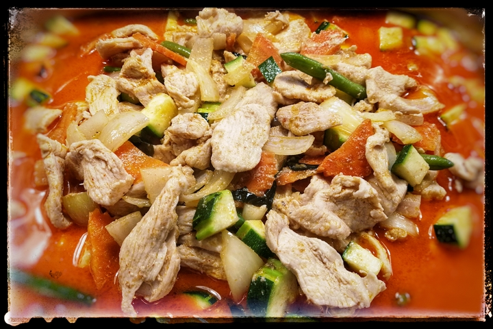 Poulet curry rouge - L'Asiada