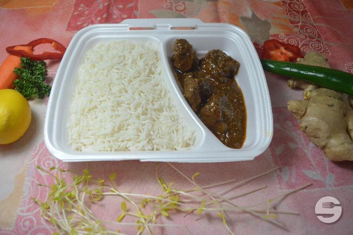 Mota Gosht Palk - Indian Thali