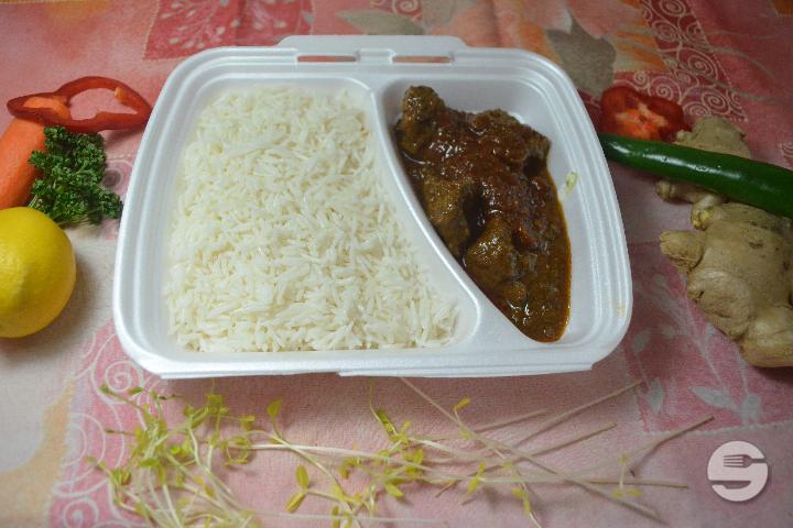 Mota Gosht Masala - Indian Thali