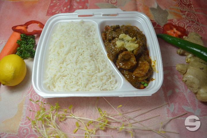 Chinga Makhan - Indian Thali