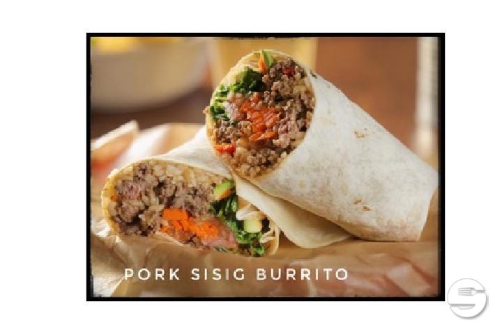 Pork sisig burrito - Burrito King