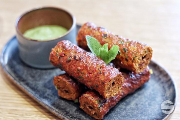 Veg Coated Spicy Lamb Seek Kebab - INDA-BAR
