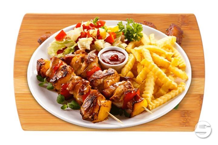 Chicken Grill Kebab Plate - The Station