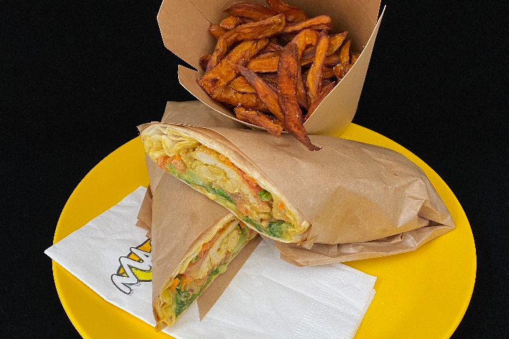 ShawarMams au poulet et frites de patates douces - MAMS