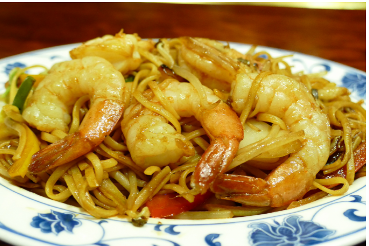 Fired Noodles with Prawns - Le Raisin d'Or