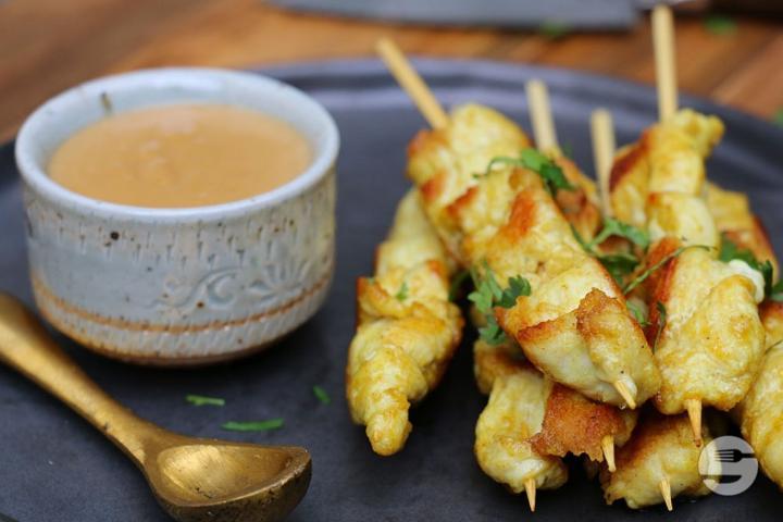 A6. Brochette de Poulet Satay - Hong Kong Palace Boudry