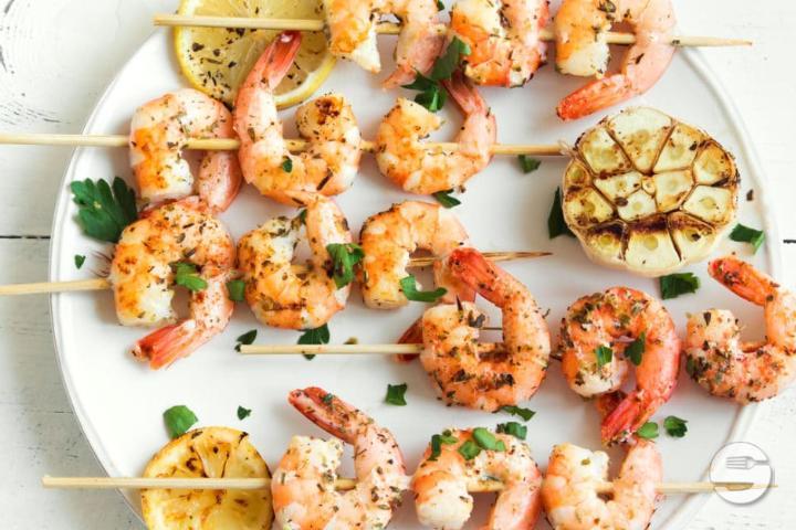 Brochettes de crevettes - Hong Kong Palace Boudry