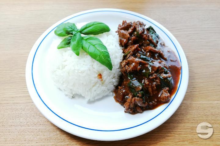 Boeuf au basilic et riz blanc - Manora Fresh To Go