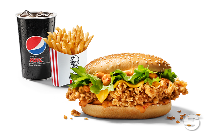 Fire Zinger Burger Menu - KFC Welle7