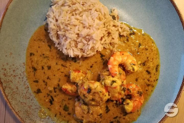 Prawns with oriental curry - Brasserie de l'Etoile