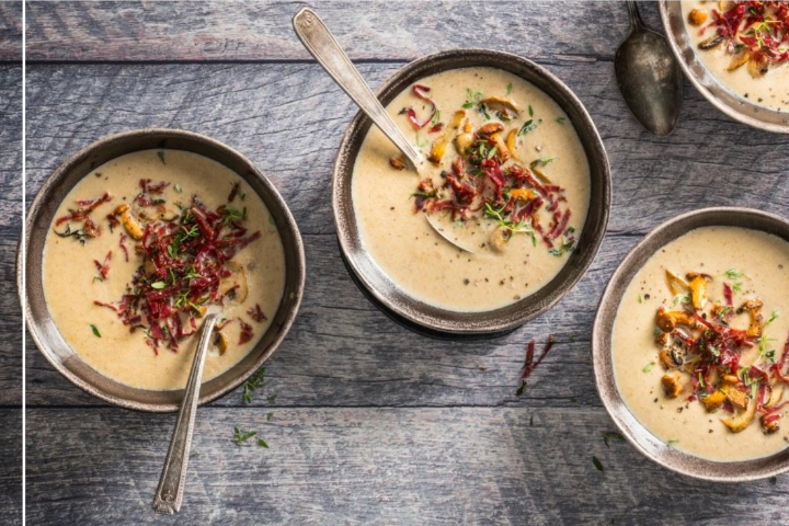 Velouté de bolets et chanterelles fraîche - Green & Fit Food