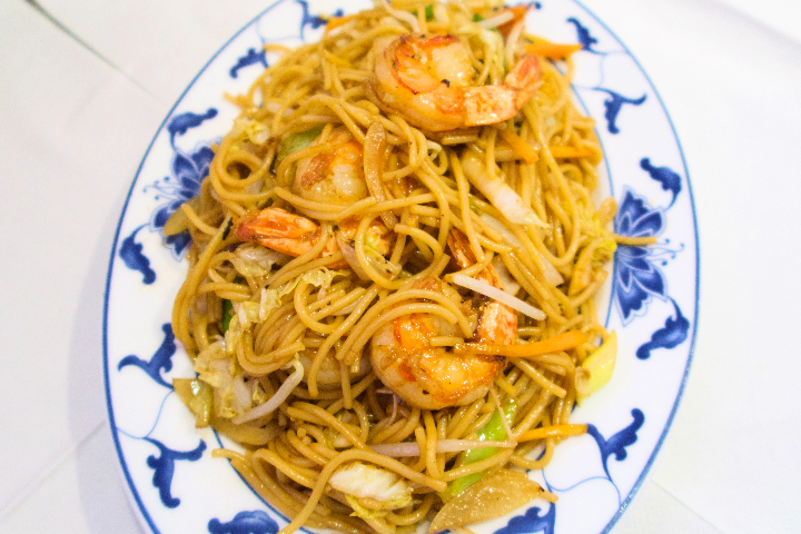 92. Nouilles Sautées aux Crevettes - Ping Sheng