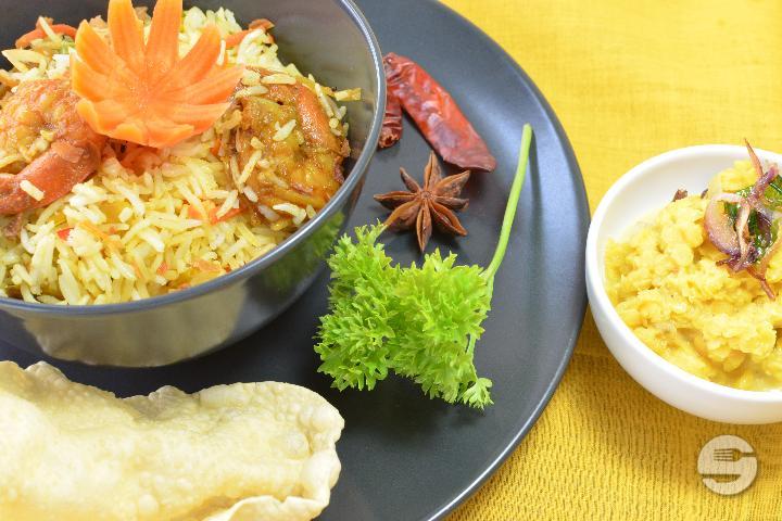 Biryani Shrimps - Krishna Take-Away
