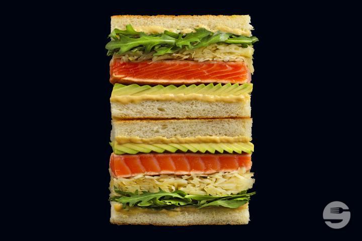 Salmon Aburi Sando - Sushi Shop