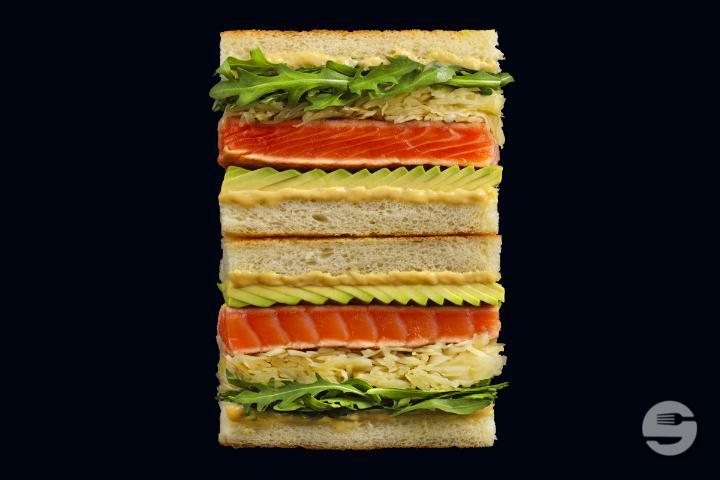 Salmon Aburi Sando - Sushi Shop