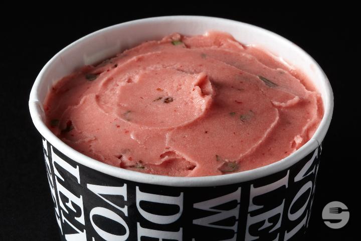 Strawberry-Basil-Pink Pepper Sorbet - Vollenweider Chocolatier Confiseur