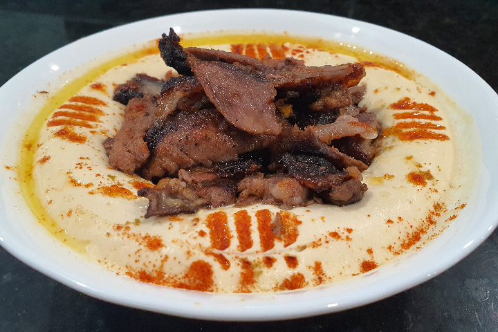 Hommus avec Shawarma agneau - Zeitouna