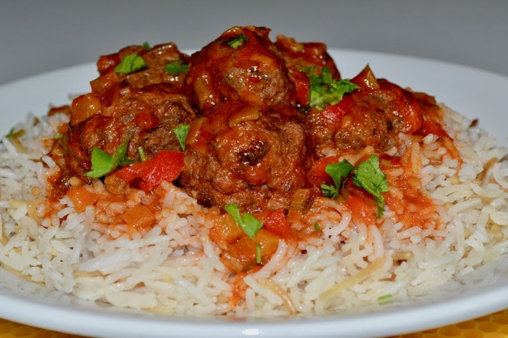 Kafta avec sauce tomate + riz - Zeitouna