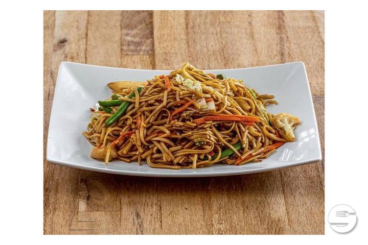 Gebratene Singapur Reisnudeln mit Curry, Gemüse - Lin's