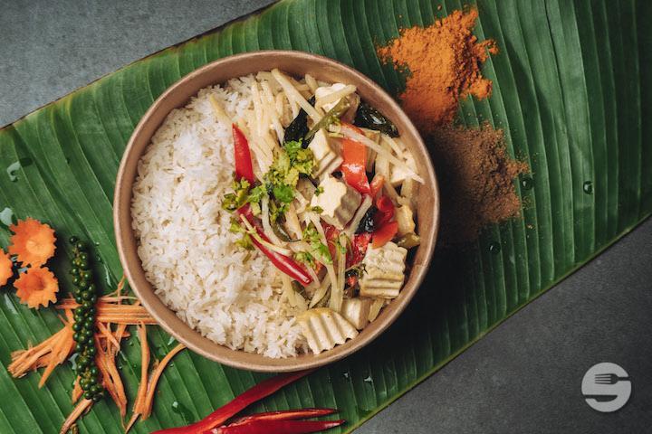 Curry vert au tofu (piquant) - Mama Thaï