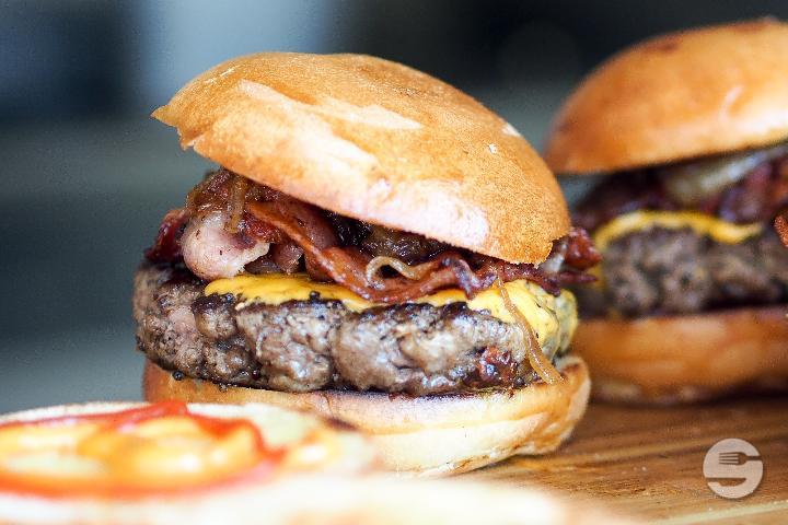 Brothers Pork Cheese Bacon Burger - Burger Brothers