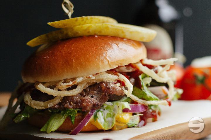 Brothers Classic BBQ Ribeye Bacon Cheeseburger - Texas Club