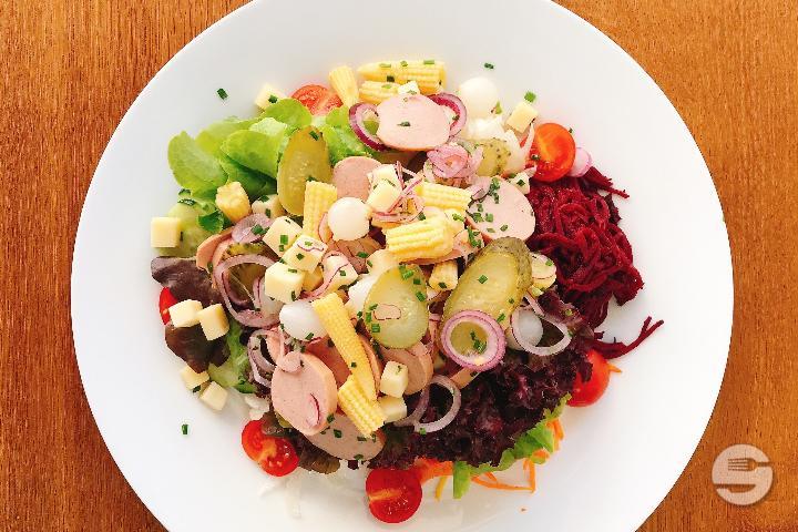 Sausage-Cheese salad - Restaurant Zur Sonne