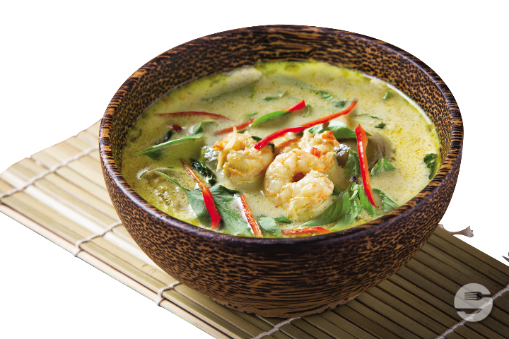 266. Thai Style Green Curry Shrimps - Le Lotus