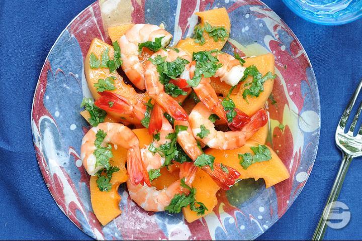 124. Special Chef's Shrimps Salad with Melon - Le Lotus