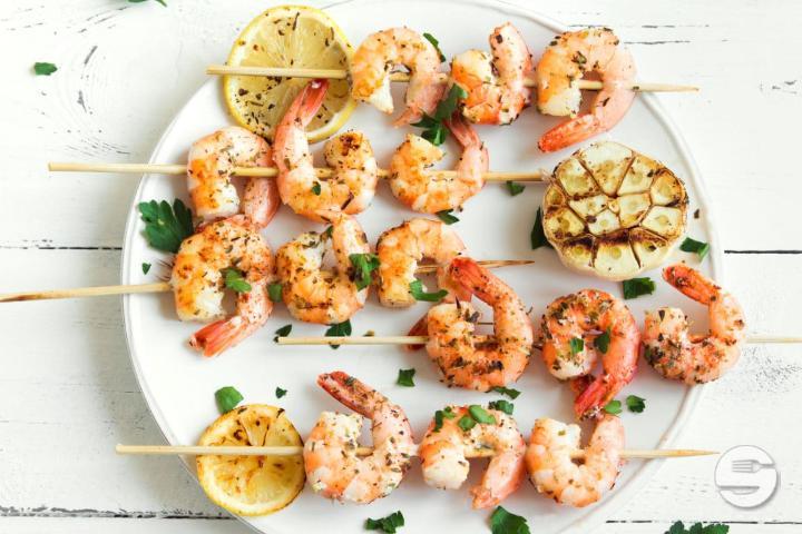 1. Shrimp Skewers - Le Lotus