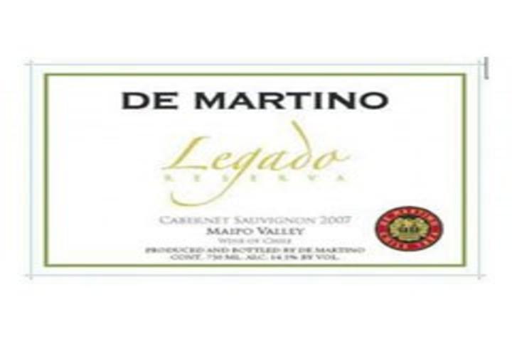 Cabernet Sauvignon, Legado Reserva de Martino - Indian Food Station