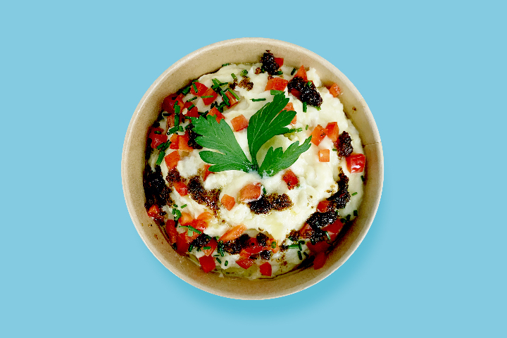 Mash potatoes with chimichurri - Dr. Dog Restaurant