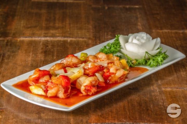 Sweet and Sour Shrimps - Chez Kei