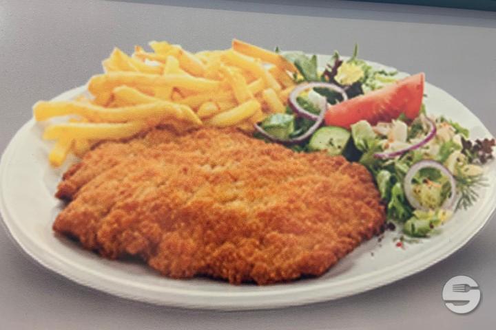 Poulet Cordon Bleu mit Pommes und Salat - La Sofra Fine Food
