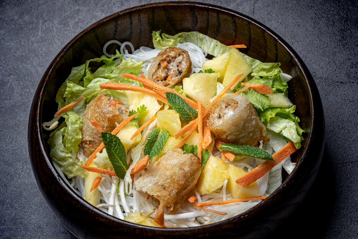 Bo bun au Nems de poulet 米粉沙拉越卷 - Noodle & Dumpling