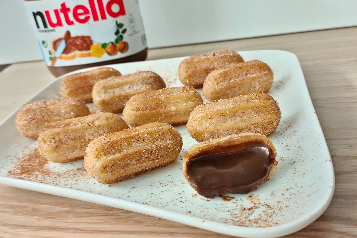 Churros Filled with Nutella - Saveur Maison Traiteur