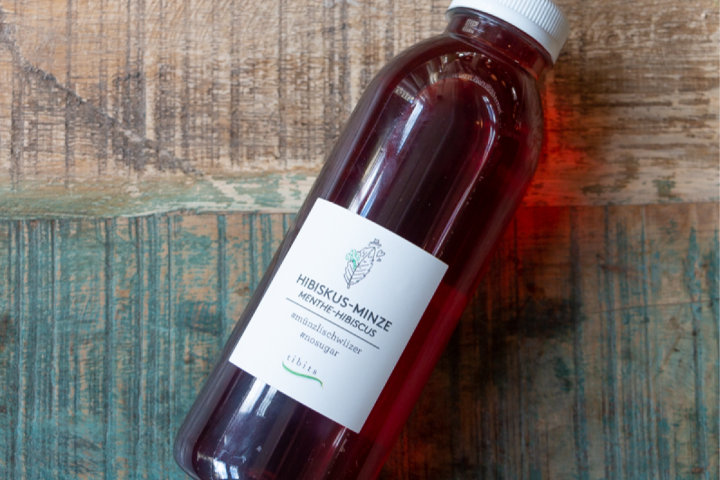 Thé froid menthe - hibiscus - Tibits