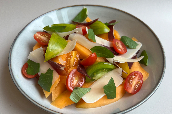 Melon and Dried Meat Salad - L'impression Café