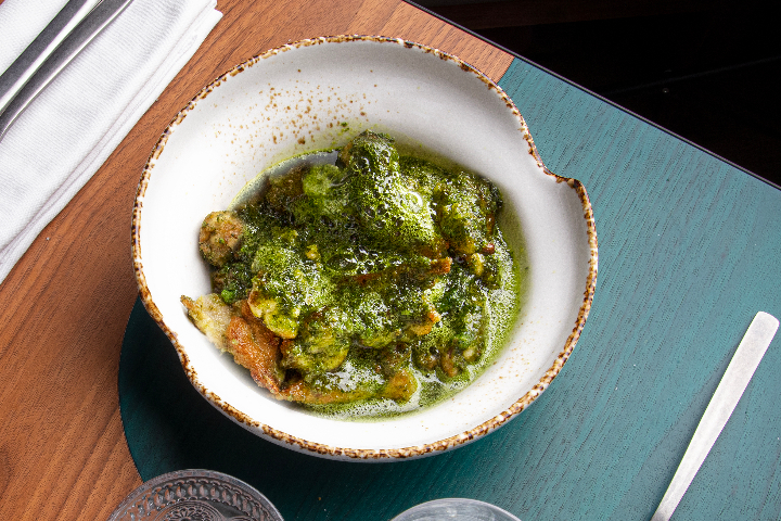 Skewer of Sautéed Chicken with Parsley - Monsieur Bouillon
