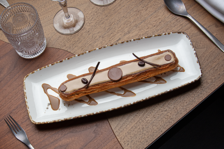 XXL Salted Butter Caramel Eclair - Monsieur Bouillon