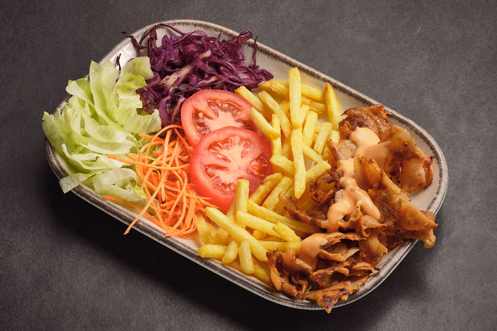 Kebabteller mit Seitan "Vegan" - Seven Spices