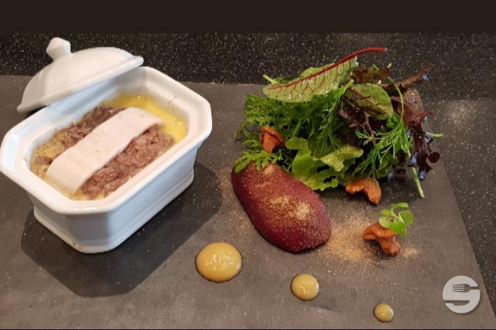 Game Terrine, Pears, Cramberries and Old Vinegar - Café des Banques