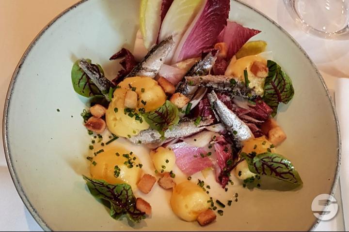 "Sardinettes” with Tuberose Chervil Jelly - Café des Banques
