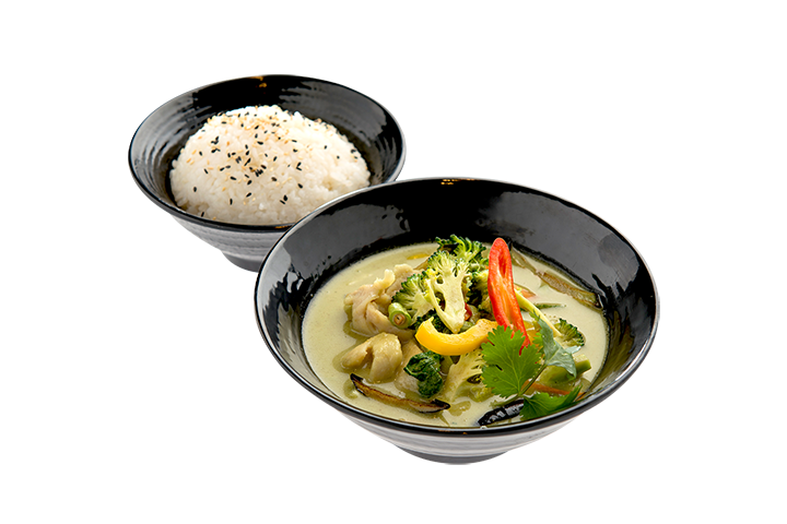 Green & Hot Curry with Shrimps - Nooch Asian Kitchen Zurich