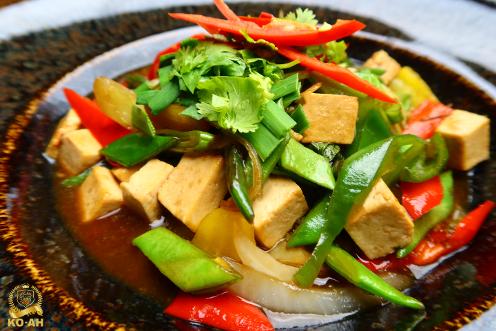 Tofu Sauteed with Basil - KO-AH